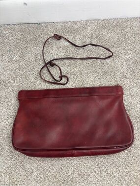 Vintage Crouch & Fitzgerald Of NY red leather clutch/crossbody